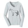 Ladies Long Sleeve Fan Favorite V Neck Tee Thumbnail