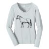 Ladies Long Sleeve Fan Favorite V Neck Tee Thumbnail