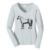 Ladies Long Sleeve Fan Favorite V Neck Tee Thumbnail