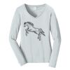 Ladies Long Sleeve Fan Favorite V Neck Tee Thumbnail