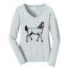 Ladies Long Sleeve Fan Favorite V Neck Tee Thumbnail