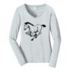 Ladies Long Sleeve Fan Favorite V Neck Tee Thumbnail