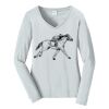 Ladies Long Sleeve Fan Favorite V Neck Tee Thumbnail