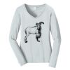 Ladies Long Sleeve Fan Favorite V Neck Tee Thumbnail