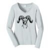 Ladies Long Sleeve Fan Favorite V Neck Tee Thumbnail