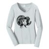 Ladies Long Sleeve Fan Favorite V Neck Tee Thumbnail