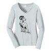 Ladies Long Sleeve Fan Favorite V Neck Tee Thumbnail