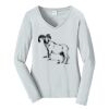 Ladies Long Sleeve Fan Favorite V Neck Tee Thumbnail