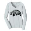 Ladies Long Sleeve Fan Favorite V Neck Tee Thumbnail