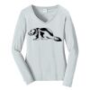 Ladies Long Sleeve Fan Favorite V Neck Tee Thumbnail