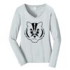 Ladies Long Sleeve Fan Favorite V Neck Tee Thumbnail