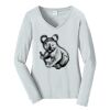 Ladies Long Sleeve Fan Favorite V Neck Tee Thumbnail