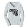 Ladies Long Sleeve Fan Favorite V Neck Tee Thumbnail