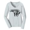 Ladies Long Sleeve Fan Favorite V Neck Tee Thumbnail