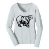 Ladies Long Sleeve Fan Favorite V Neck Tee Thumbnail