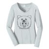 Ladies Long Sleeve Fan Favorite V Neck Tee Thumbnail