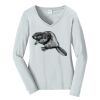 Ladies Long Sleeve Fan Favorite V Neck Tee Thumbnail