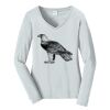 Ladies Long Sleeve Fan Favorite V Neck Tee Thumbnail