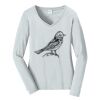 Ladies Long Sleeve Fan Favorite V Neck Tee Thumbnail