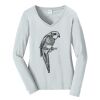 Ladies Long Sleeve Fan Favorite V Neck Tee Thumbnail