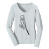 Ladies Long Sleeve Fan Favorite V Neck Tee Thumbnail