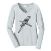 Ladies Long Sleeve Fan Favorite V Neck Tee Thumbnail