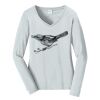 Ladies Long Sleeve Fan Favorite V Neck Tee Thumbnail