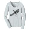 Ladies Long Sleeve Fan Favorite V Neck Tee Thumbnail