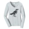 Ladies Long Sleeve Fan Favorite V Neck Tee Thumbnail