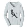 Ladies Long Sleeve Fan Favorite V Neck Tee Thumbnail