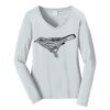 Ladies Long Sleeve Fan Favorite V Neck Tee Thumbnail