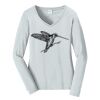 Ladies Long Sleeve Fan Favorite V Neck Tee Thumbnail