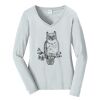 Ladies Long Sleeve Fan Favorite V Neck Tee Thumbnail