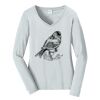 Ladies Long Sleeve Fan Favorite V Neck Tee Thumbnail