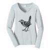 Ladies Long Sleeve Fan Favorite V Neck Tee Thumbnail