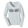 Ladies Long Sleeve Fan Favorite V Neck Tee Thumbnail