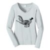 Ladies Long Sleeve Fan Favorite V Neck Tee Thumbnail