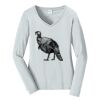 Ladies Long Sleeve Fan Favorite V Neck Tee Thumbnail