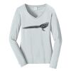 Ladies Long Sleeve Fan Favorite V Neck Tee Thumbnail