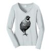 Ladies Long Sleeve Fan Favorite V Neck Tee Thumbnail