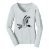 Ladies Long Sleeve Fan Favorite V Neck Tee Thumbnail