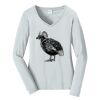 Ladies Long Sleeve Fan Favorite V Neck Tee Thumbnail