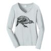 Ladies Long Sleeve Fan Favorite V Neck Tee Thumbnail