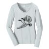 Ladies Long Sleeve Fan Favorite V Neck Tee Thumbnail