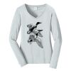 Ladies Long Sleeve Fan Favorite V Neck Tee Thumbnail