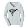 Ladies Long Sleeve Fan Favorite V Neck Tee Thumbnail