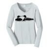 Ladies Long Sleeve Fan Favorite V Neck Tee Thumbnail