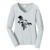 Ladies Long Sleeve Fan Favorite V Neck Tee Thumbnail