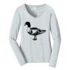 Ladies Long Sleeve Fan Favorite V Neck Tee Thumbnail