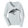 Ladies Long Sleeve Fan Favorite V Neck Tee Thumbnail